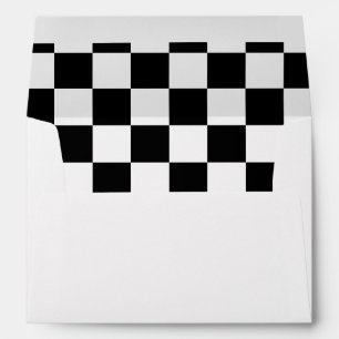Black Chequerboard Pattern Envelopes