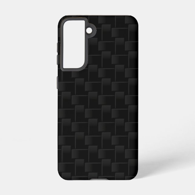 Black chequered pattern samsung galaxy s21 case (Back)