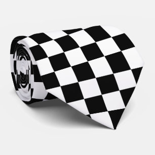 Black Chequered Tie