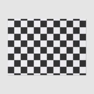 Black Chequered Tissue Paper
