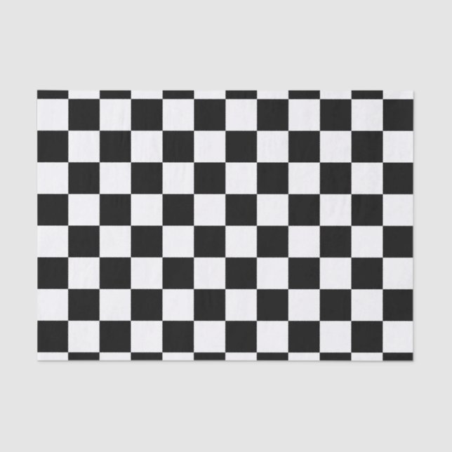 Black Chequered Tissue Paper (Front)
