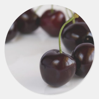 black cherry_3 classic round sticker