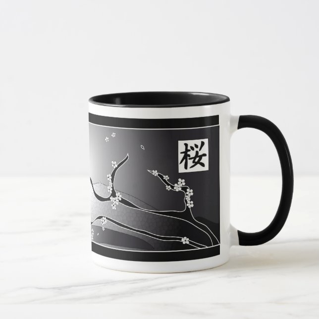 Black Cherry Blossom Tree Mug (Right)