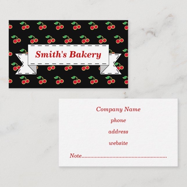 Black Cherry Business Card (Front/Back)