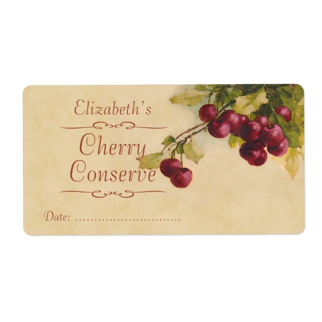 Black Cherry Canning label (Front)