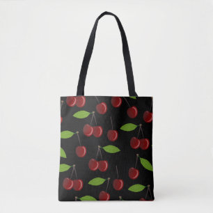 black cherry cherries tote bag