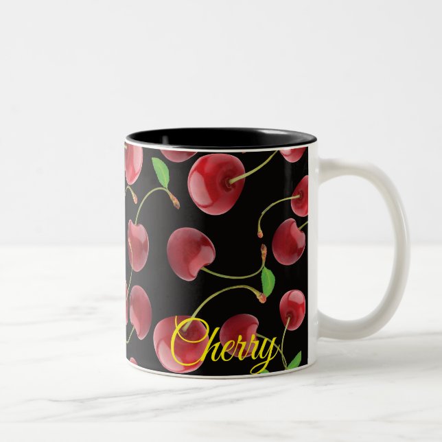 Black Cherry-Mug Two-Tone Coffee Mug (Right)