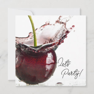 Black Cherry Party Invitation 