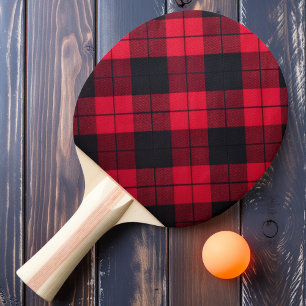Black Cherry Plaid Ping Pong Paddle