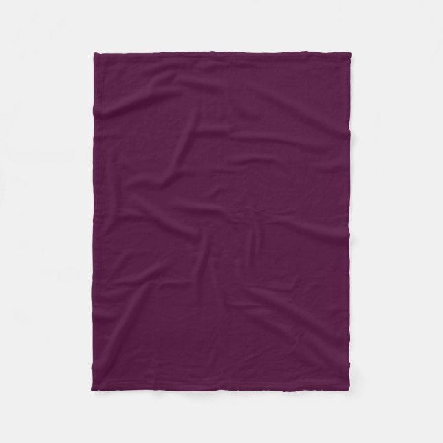 Black Cherry Solid Colour Fleece Blanket (Front)