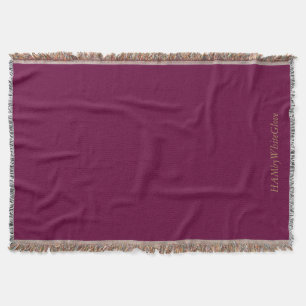 Black Cherry/Tan Throw Blanket -HambyWhiteGlove