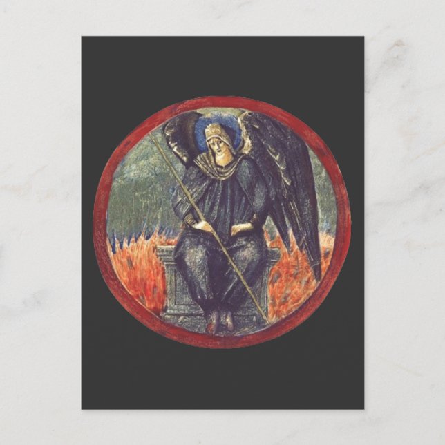 Black Cherubim angel Postcard (Front)