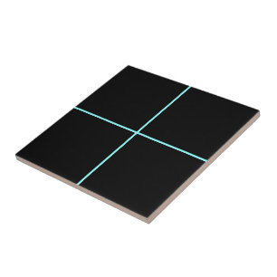 Black Chess Ceramic Tile, Small (4.25" x 4.25") Tile