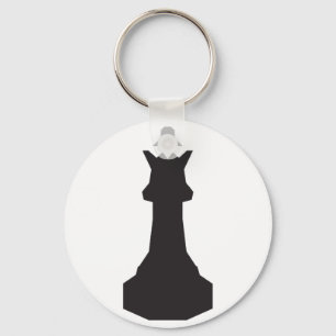Black Chess Piece Keychain
