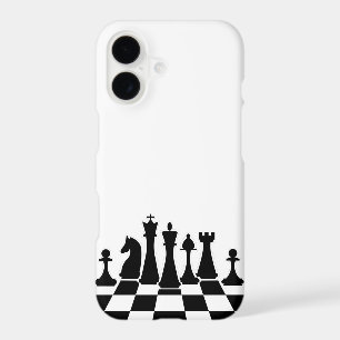 Black chess pieces on a chessboard