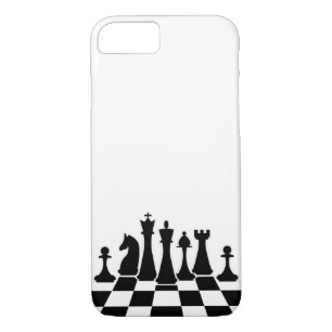 Black chess pieces on a chessboard iPhone 8/7 case