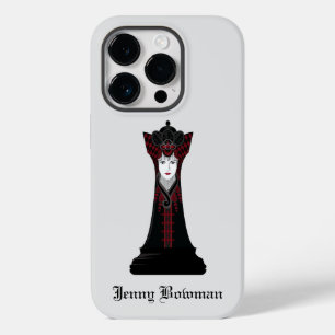 Black Chess queen / Personalised Name Case-Mate iP iPhone 14 Pro Case