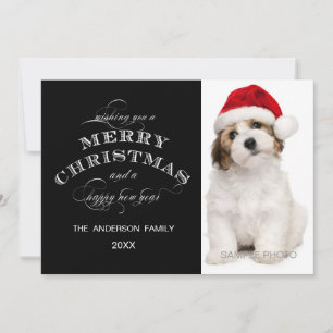 BLACK CHEVRON CHRISTMAS PHOTO CARD