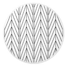 Black Chevron Design - Drawer Knob