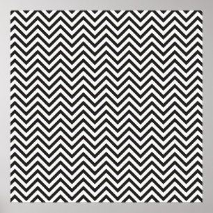 Black Chevron Pattern Poster