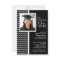Black Chevron Photo Graduation Party Invitation