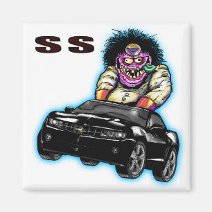 Black Chevy Camaro SS Magnet