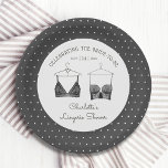 Black Chic Lace Watercolor Lingerie Bridal Shower Paper Plate<br><div class="desc">Black Chic Lace Watercolor Lingerie Bridal Shower Paper Plates Tableware features elegant black lace bras with your personalised lingerie party,  panty party or bridal shower in elegant script. Personalise by editing the text in the text boxes provided. Created by ©Evco Studio www.zazzle.com/store/evcostudio</div>