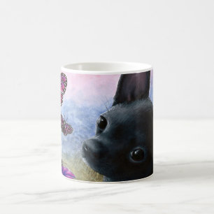 Black Chihuahua Dog 91 Butterfly Coffee Mug