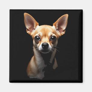 Black Chihuahua Dog Chihuahua Face Magnet