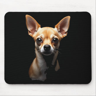 Black Chihuahua Dog Chihuahua Face Mouse Pad