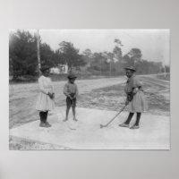 Black Children Playing Golf Photograph