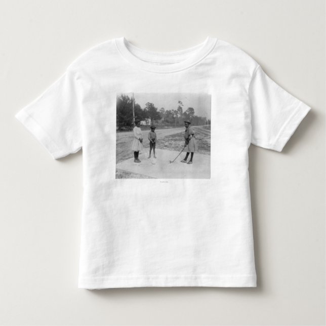 Black Children Playing Golf Photograph Toddler T-Shirt (Front)