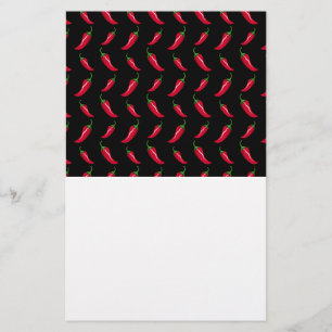 Black chilli peppers pattern