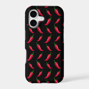 Black chilli peppers pattern