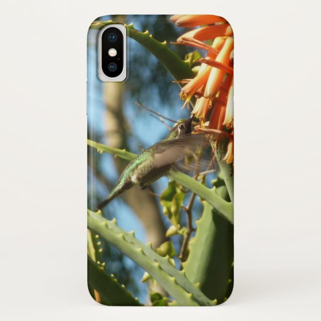 Black-Chinned Hummingbird in Flight Case-Mate iPhone Case (Back)