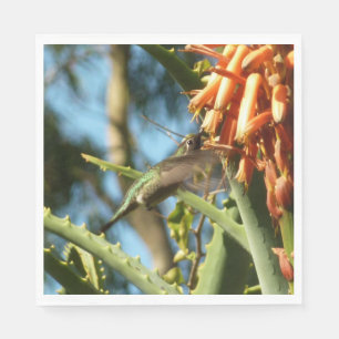 Black-Chinned Hummingbird in Flight Napkin