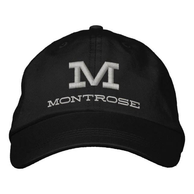 Black Chino Twill Embroidered Hat (Front)