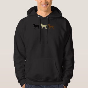 Black Chocolate And Yellow Labrador Retrievers For Hoodie