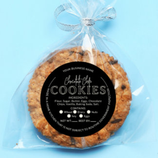 Black Chocolate Chip Cookies Cottage Law Sticker
