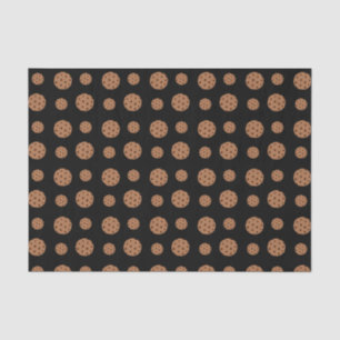 Black chocolate chip cookies pattern tissue paper