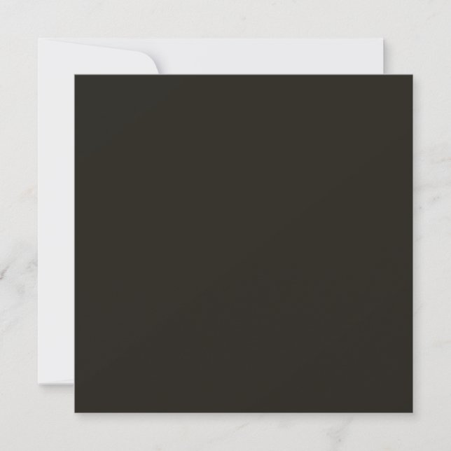 Black chocolate (solid colour) 	 invitation (Front)