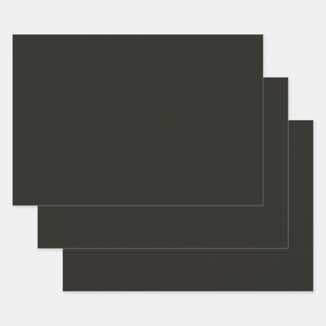 Black chocolate (solid colour) 	 wrapping paper sheet (Set)