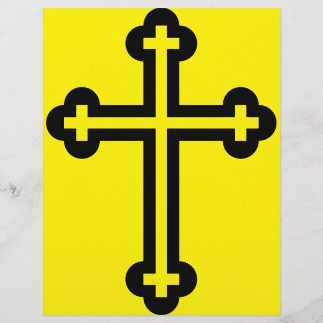Black Christian cross Flyer (Front)