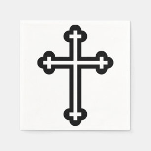 Black Christian cross Napkin