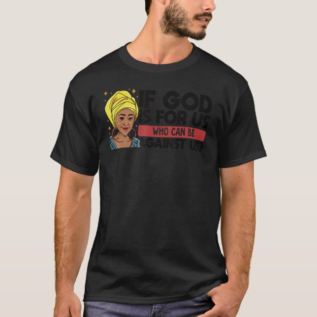 Black Christian Melanin Woman Minister Sista Stron T-Shirt (Front)