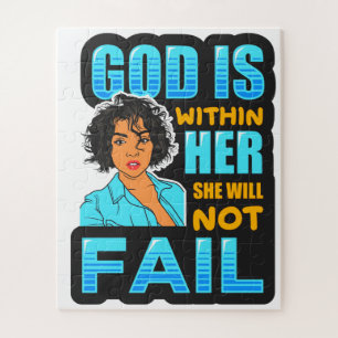 Black Christian woman melanin sista girl magic ebo Jigsaw Puzzle