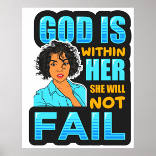 Black Christian woman melanin sista girl magic ebo Poster