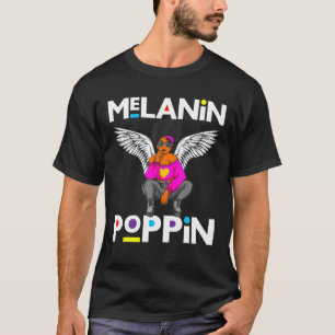 Black Christian Women Melanin Queen Angel Brown Sk T-Shirt