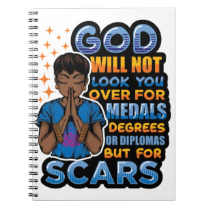Black Christian Women Melanin Queen Prays To God Notebook