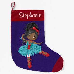Black Christmas Ballerina Small Christmas Stocking